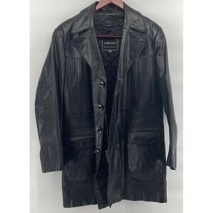 Orsini Genuine Leather Motorcycle Jacket Men Removable Liner Size 42